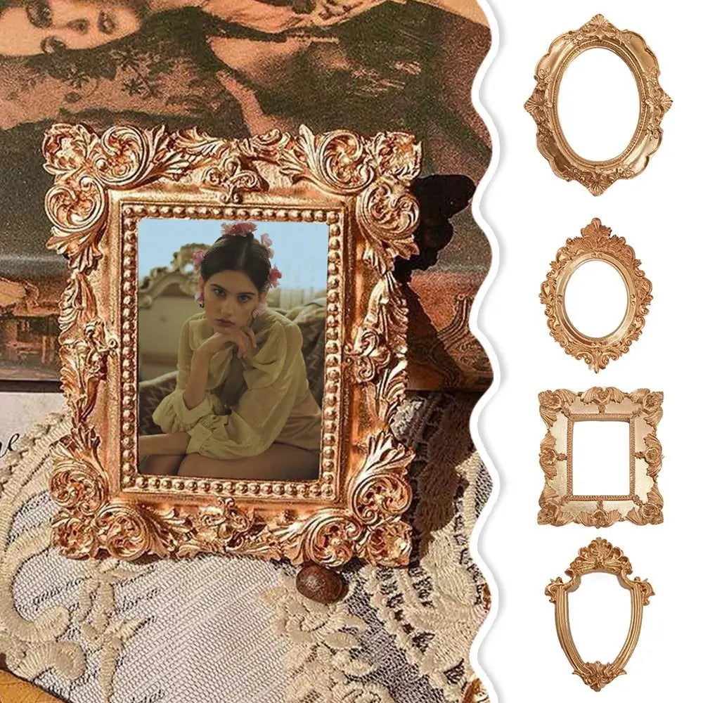 Wall Decoration Vintage Golden Retro Photo Frame