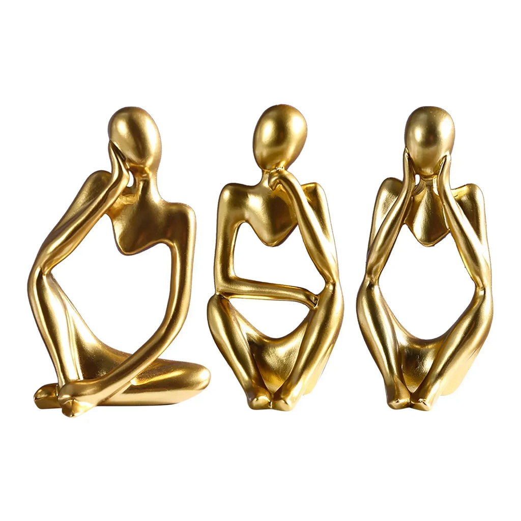2025 Abstract Resin Sculpture Set - 3-Piece Modern Art Decor