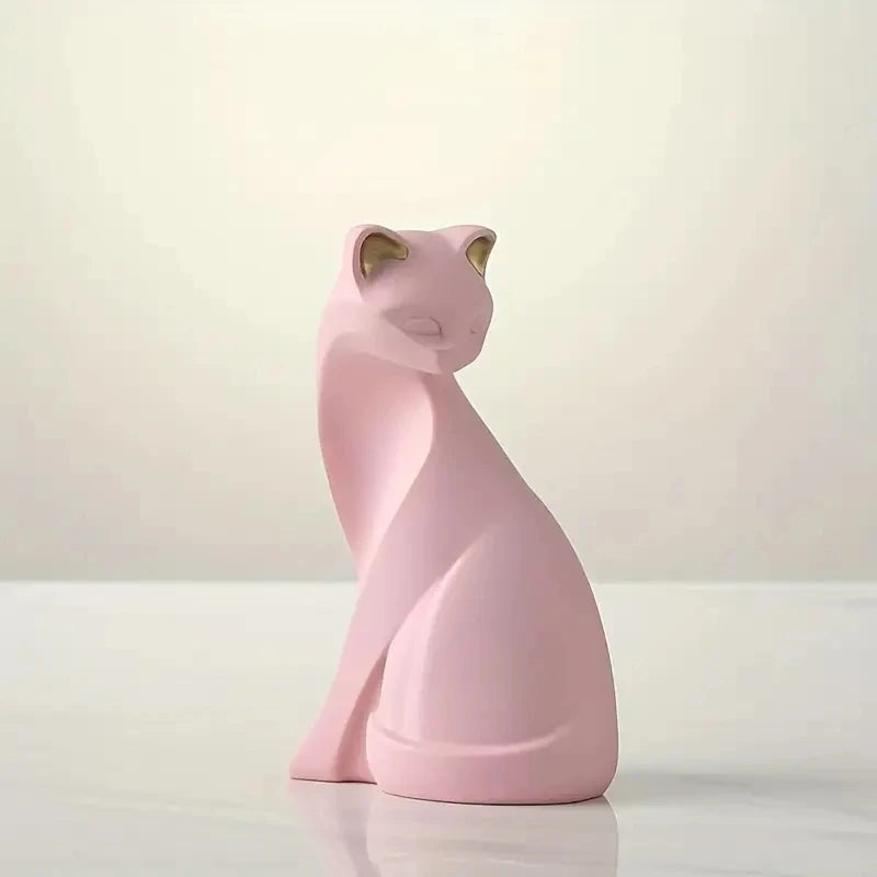 Resin Couples Cat Statues for Home Decorations Animal Figurine
