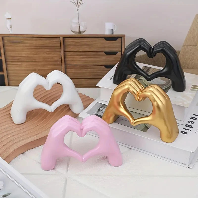 Resin Love Gesture Statues Sculptures Desktop Ornament Sculpture