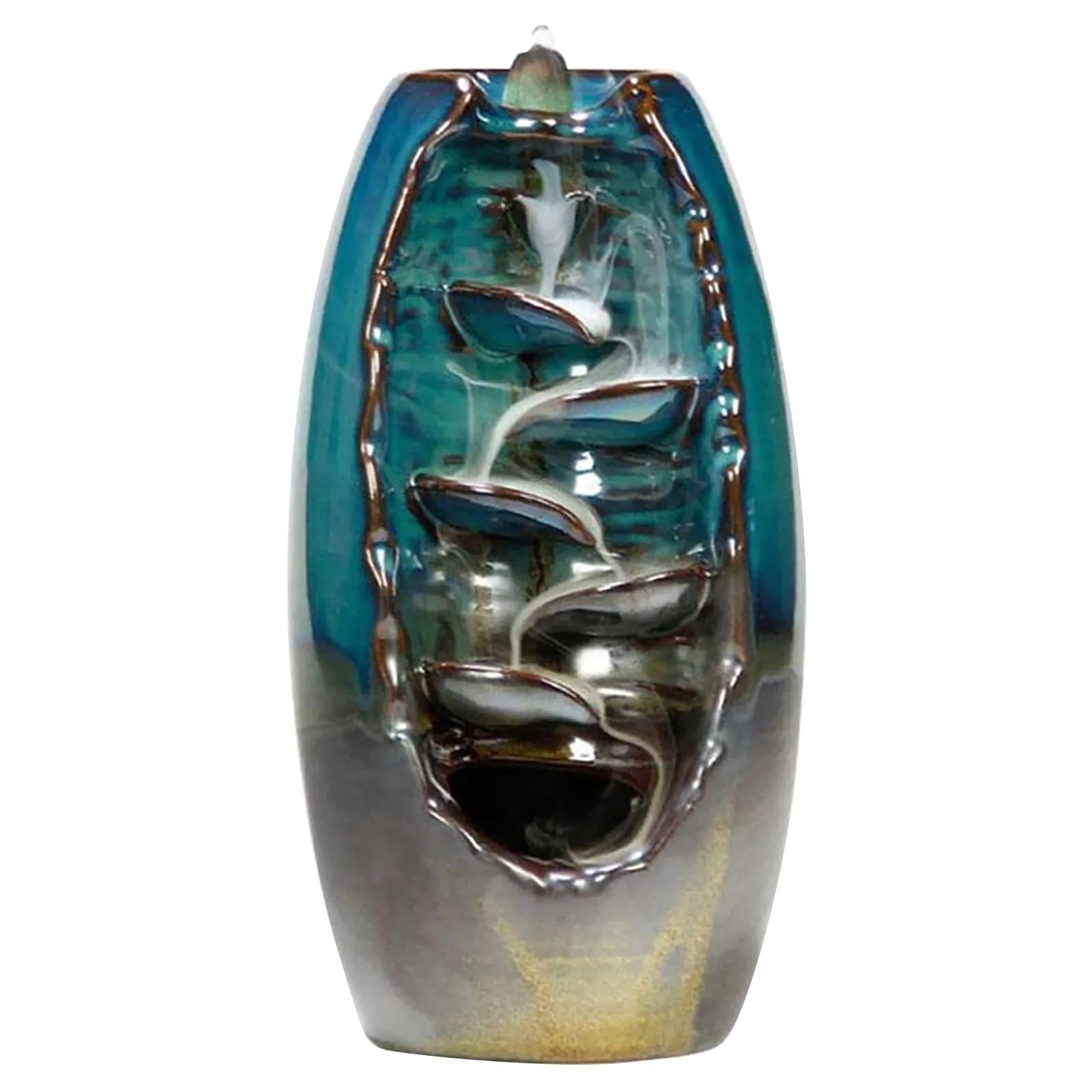 Ceramic waterfall reflux incense burner Creative home decoration Creative home living room candles romantic dining table