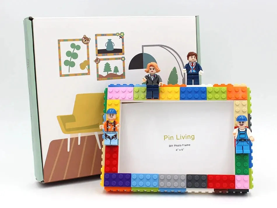 DIY Clourful Building Blocks Photo Frame For Home Decoration