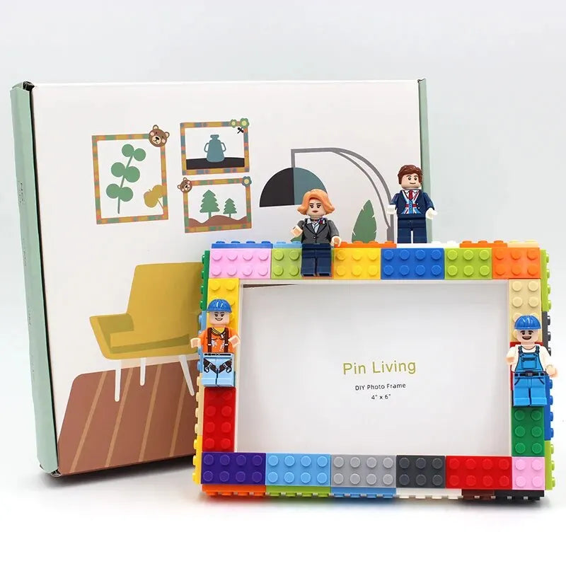 DIY Clourful Building Blocks Photo Frame For Home Decoration