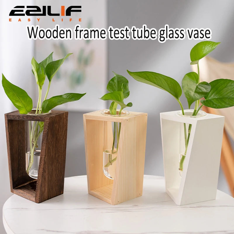 New wooden vase, hydroponic flower arrangement decoration ornament,