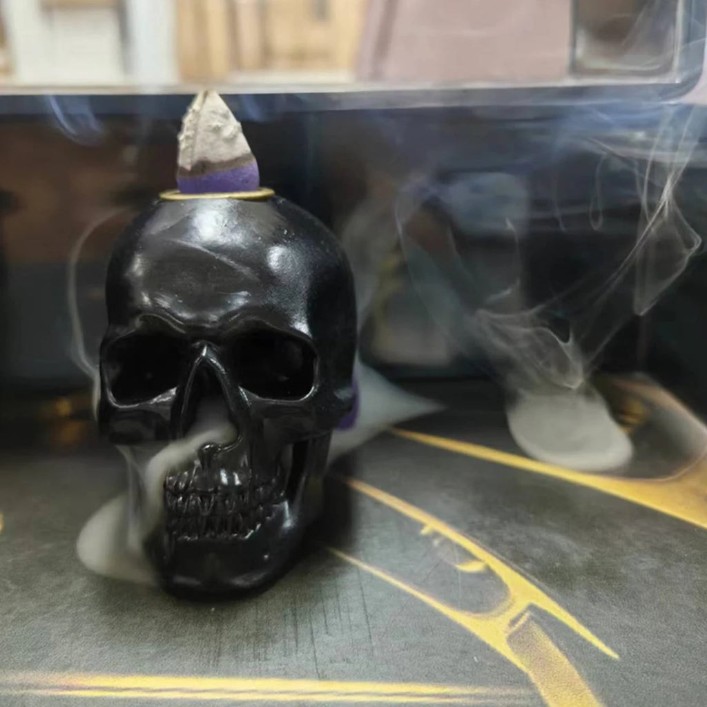 1 black skull incense burner bracket, reflux incense burner