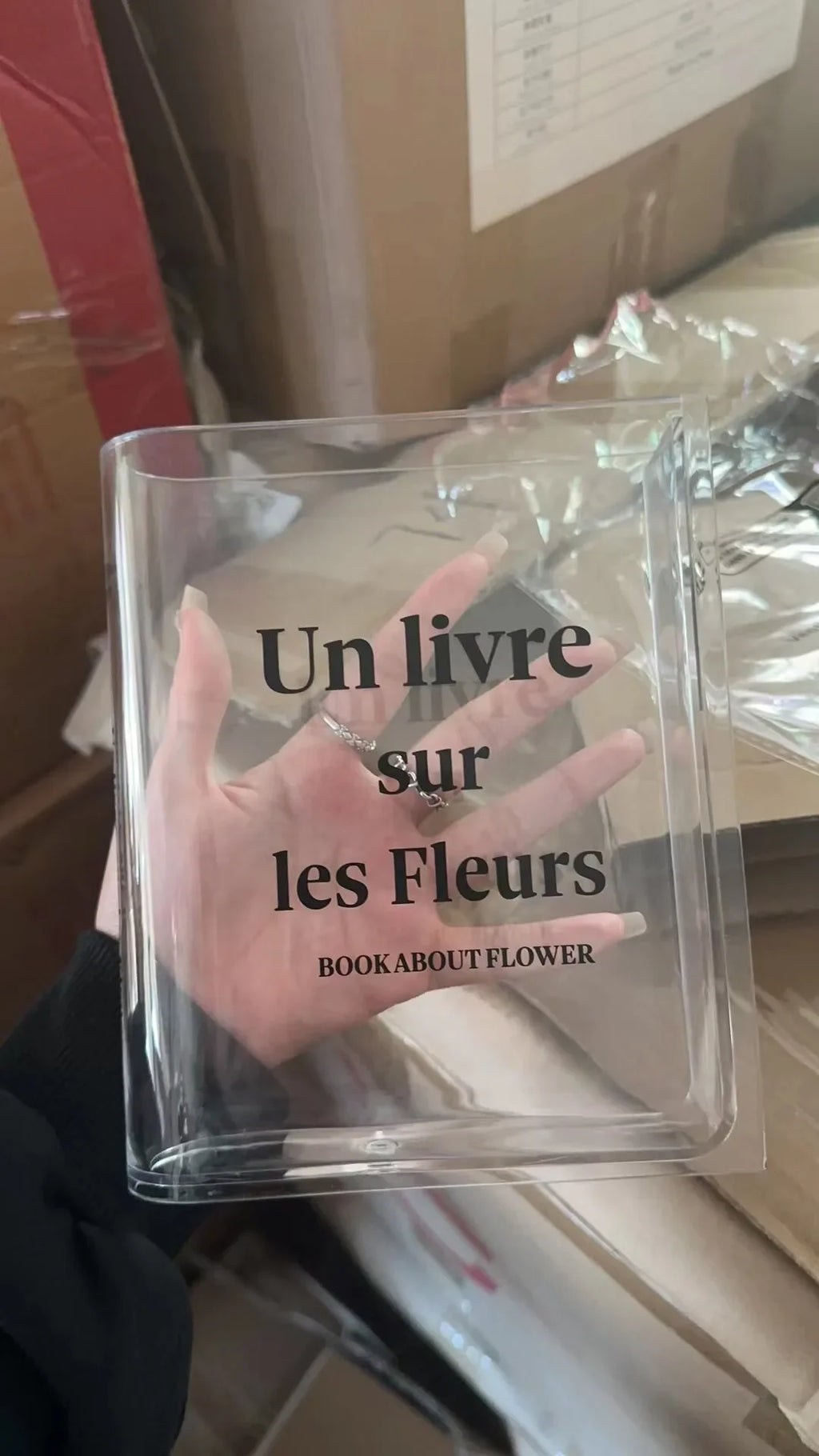 Clear Book Vase Aesthetic Acrylic Vase Unique Flower Vase