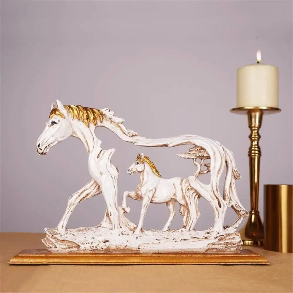 Horse Sculpture Resin Indian Galloping Horse Statue Home Decoration Desktop Decoration Animal Figurines