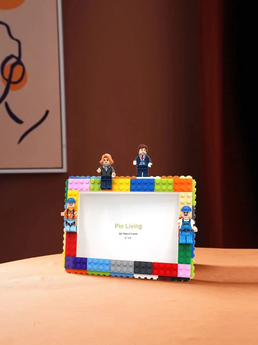 DIY Clourful Building Blocks Photo Frame For Home Decoration