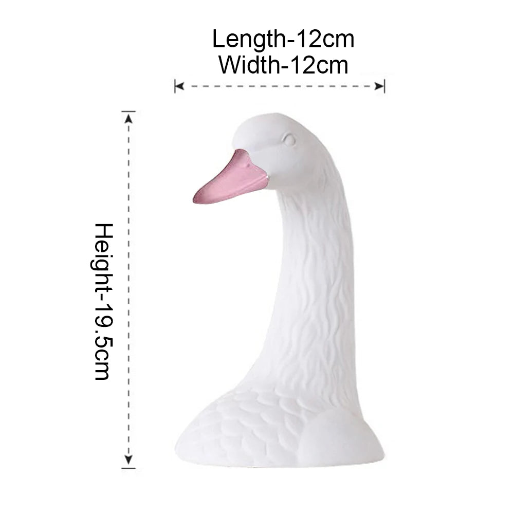 Swan Flower Vase Pink Gold Elegant Funky Design Vases Living Room