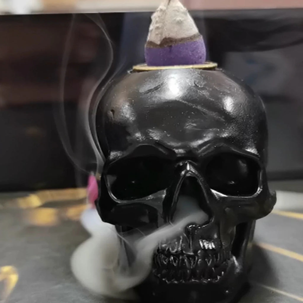 1 black skull incense burner bracket, reflux incense burner