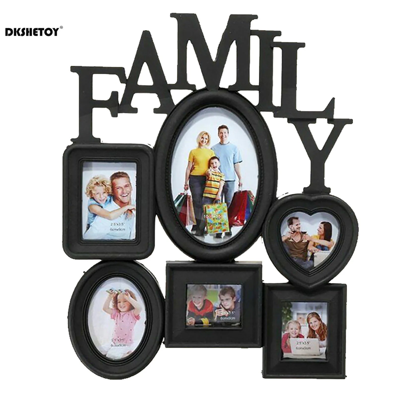 6 Pictures Family Photo Frames Wall Decor Wall Mount Photo Frame