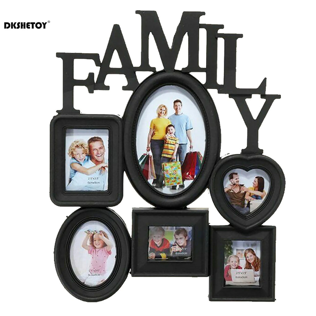 6 Pictures Family Photo Frames Wall Decor Wall Mount Photo Frame