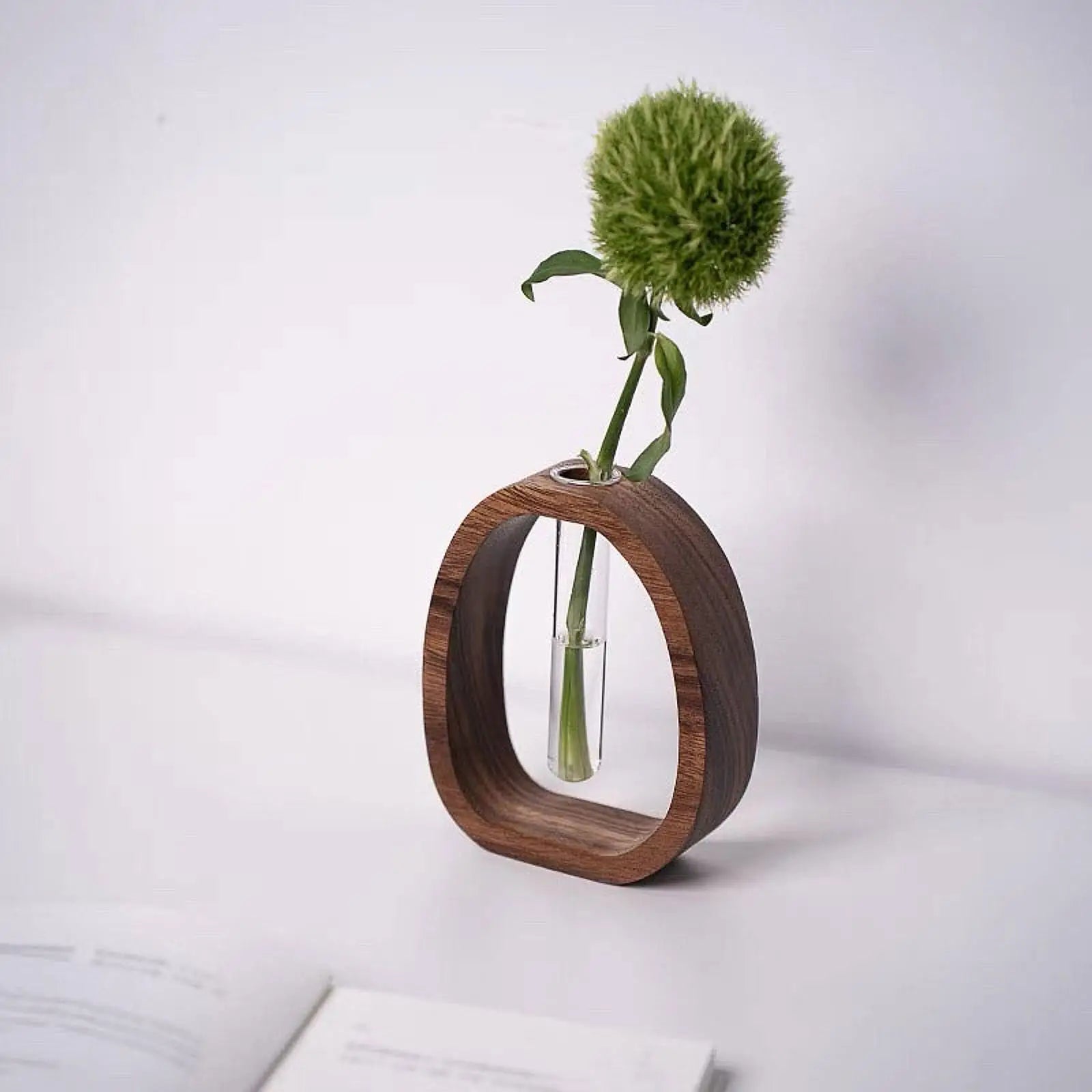 Wooden Glass Flower Vase Hydroponic Flower Hydroponics Water