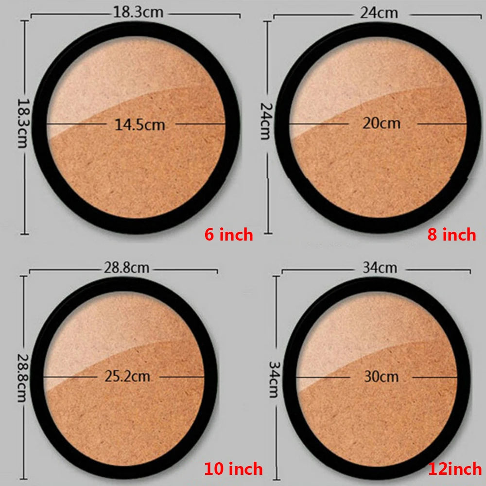 Round Photo Frame DIY Wooden Wall Mounted Hanging Picture Frame