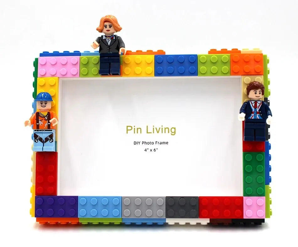 DIY Clourful Building Blocks Photo Frame For Home Decoration