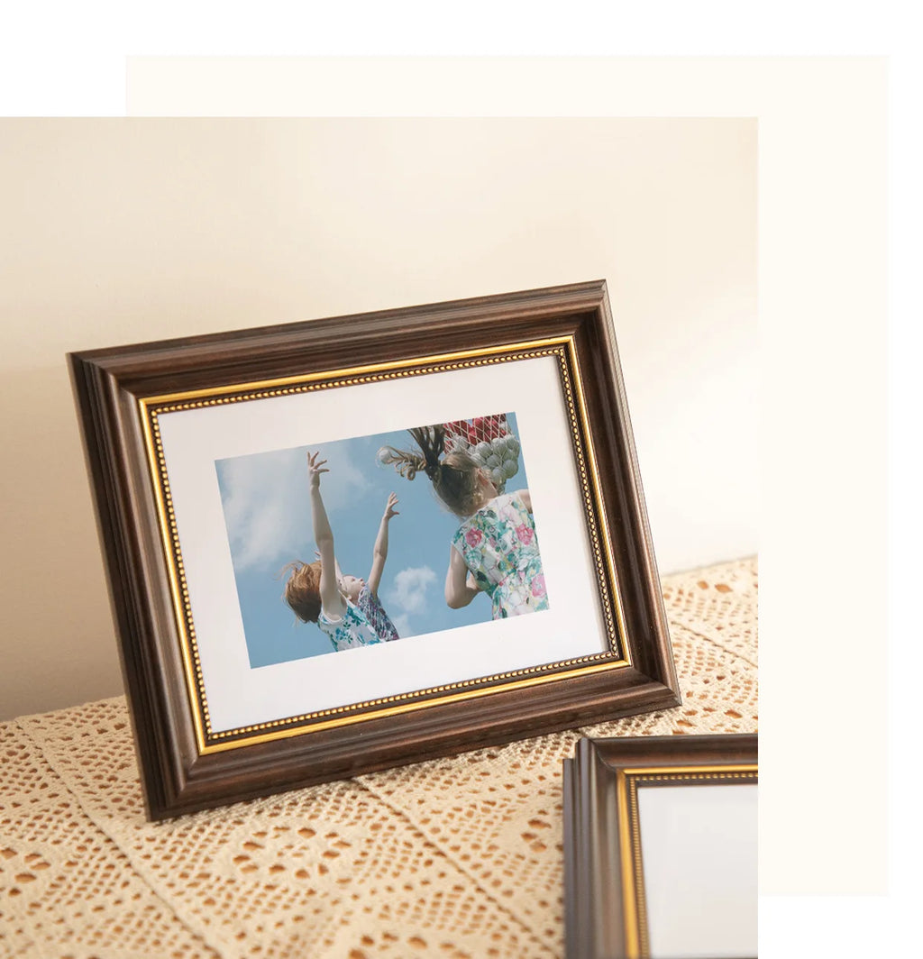 Wooden Photo Frame Stand for Kids, Picture Wall Hanging, Living Room Decor