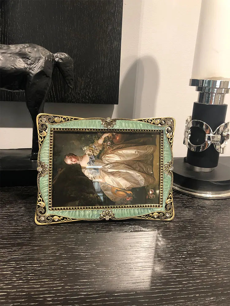 Bronze Green Metal Photo Frame, Creative Pictures Frame,