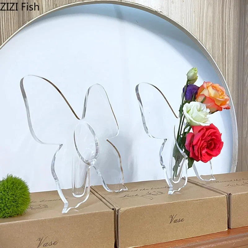 Creative Butterfly Vase Flowers Pot Desk Decoration Flower Arrangement