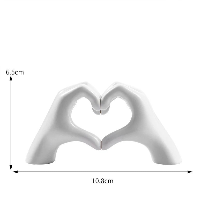 Resin Love Gesture Statues Sculptures Desktop Ornament Sculpture