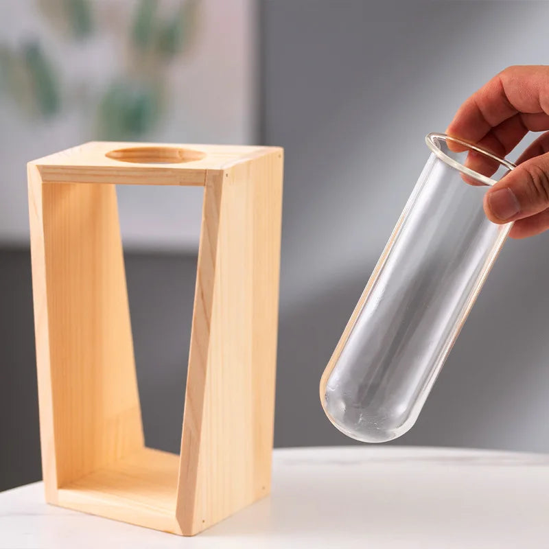 New wooden vase, hydroponic flower arrangement decoration ornament,