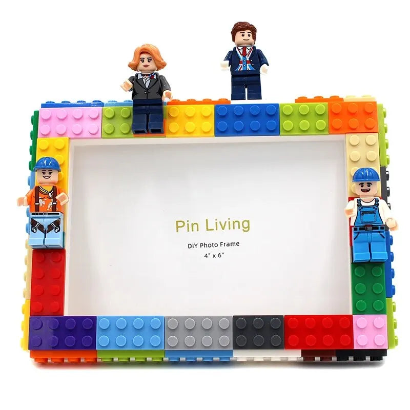 DIY Clourful Building Blocks Photo Frame For Home Decoration
