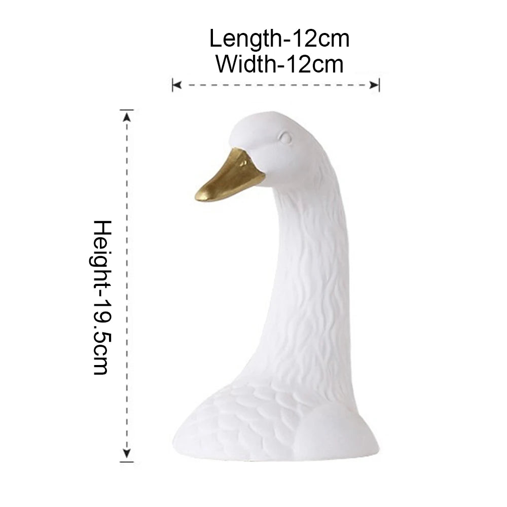 Swan Flower Vase Pink Gold Elegant Funky Design Vases Living Room