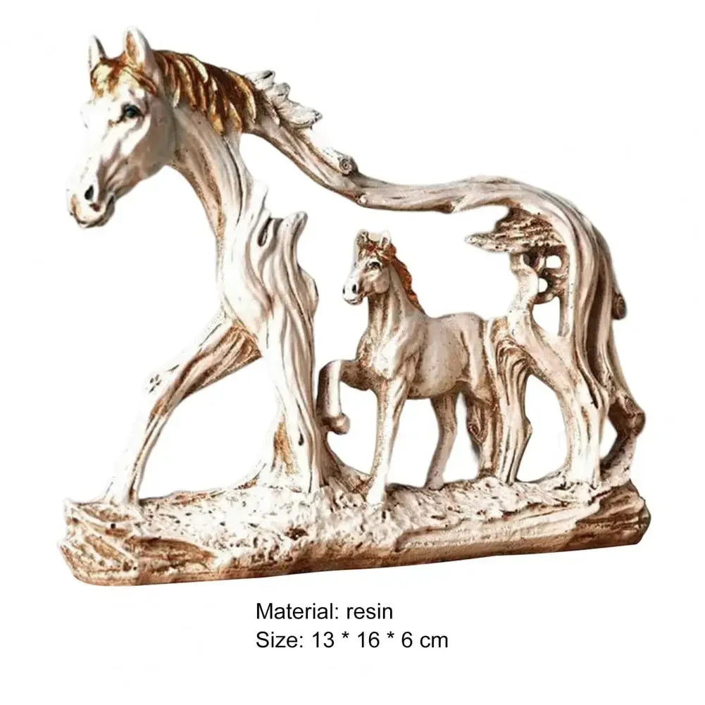 Horse Sculpture Resin Indian Galloping Horse Statue Home Decoration Desktop Decoration Animal Figurines