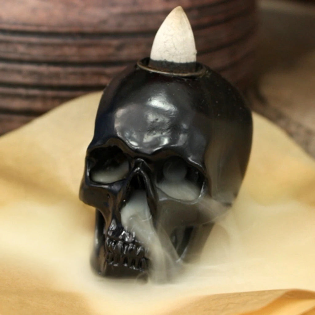1 black skull incense burner bracket, reflux incense burner