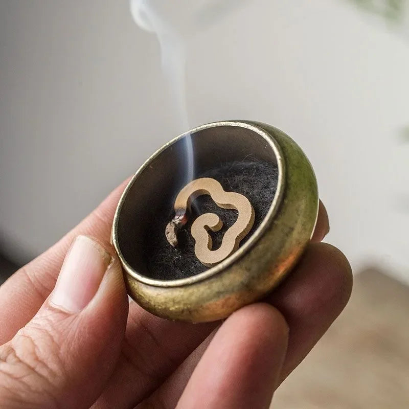 Buddhist Utensils Incense Burner Lotus Incense Censer Archaic Copper Alloy Sandalwood House Furnishings Home Office Decoration