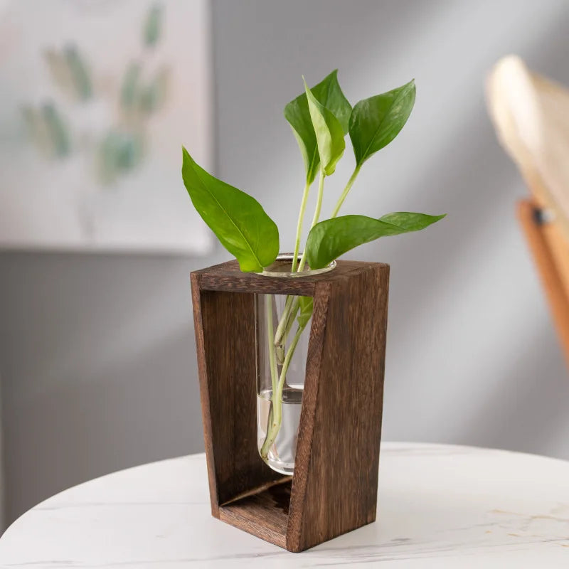 New wooden vase, hydroponic flower arrangement decoration ornament,