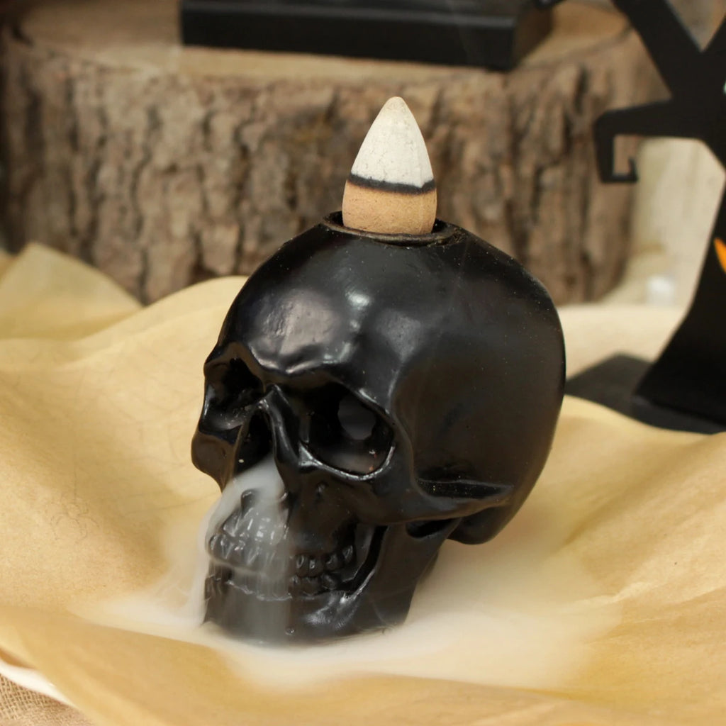 1 black skull incense burner bracket, reflux incense burner