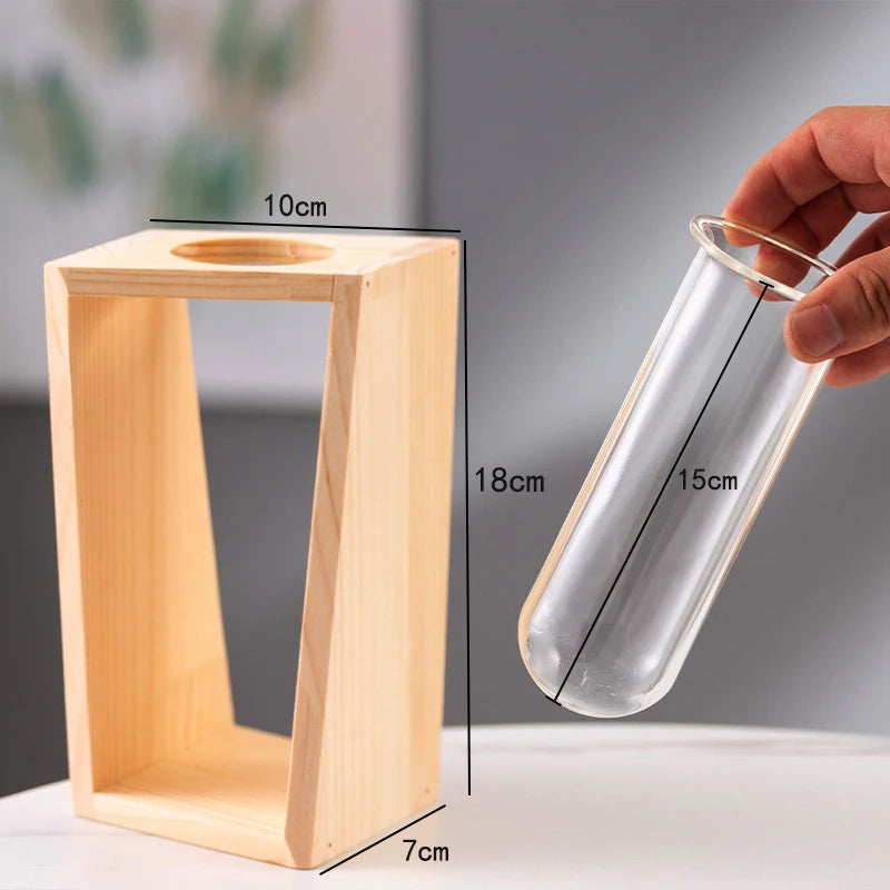 New wooden vase, hydroponic flower arrangement decoration ornament,