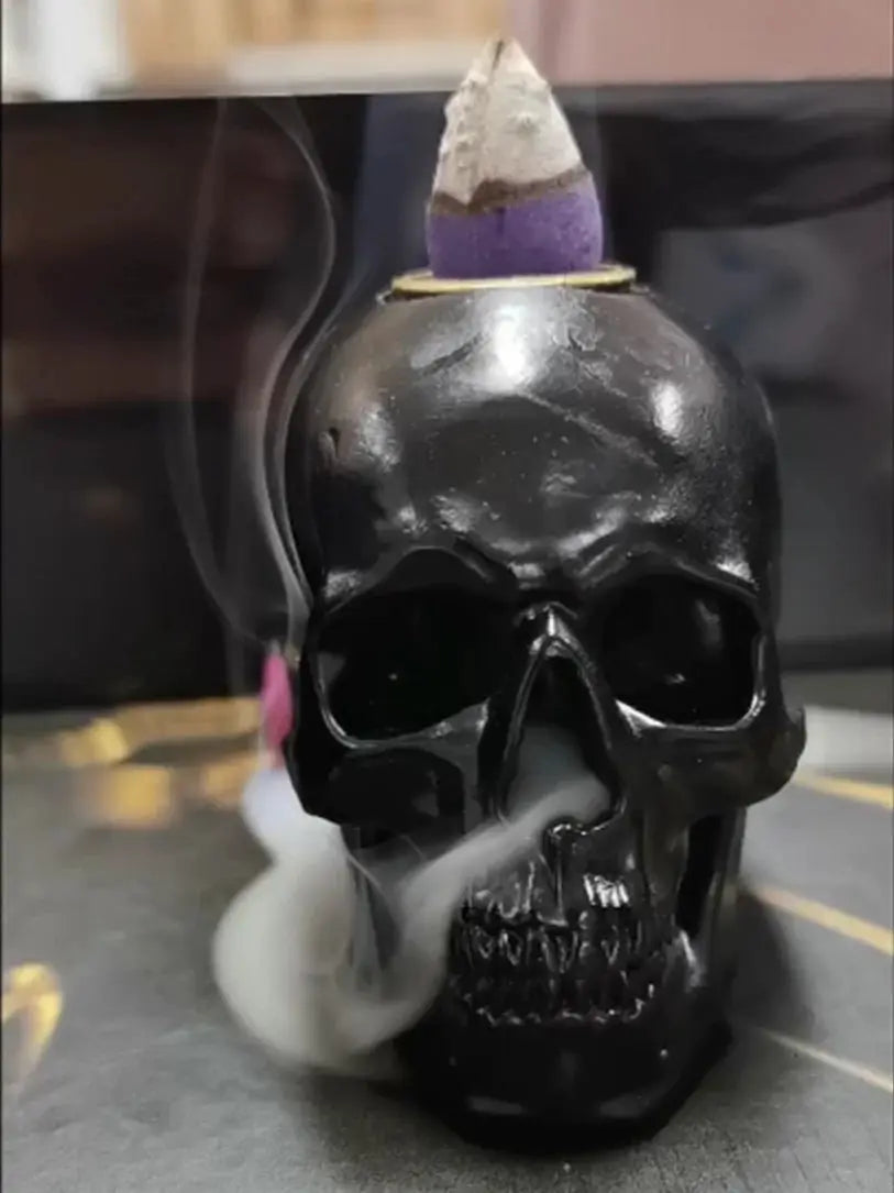 1 black skull incense burner bracket, reflux incense burner